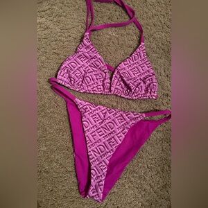 Skims X Fendi Pink Bikini Set